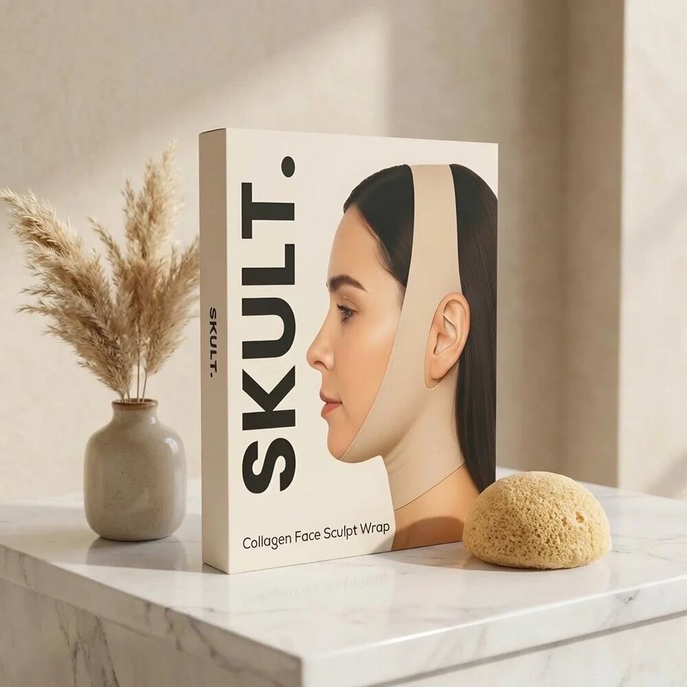 SKULT Collagen Face Sculpt Wrap Jawline Lift V-Line Contour Strap NIB